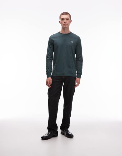 Camiseta verde de corte estándar y manga larga con logo de cebra de Paul Smith, 2 de 5