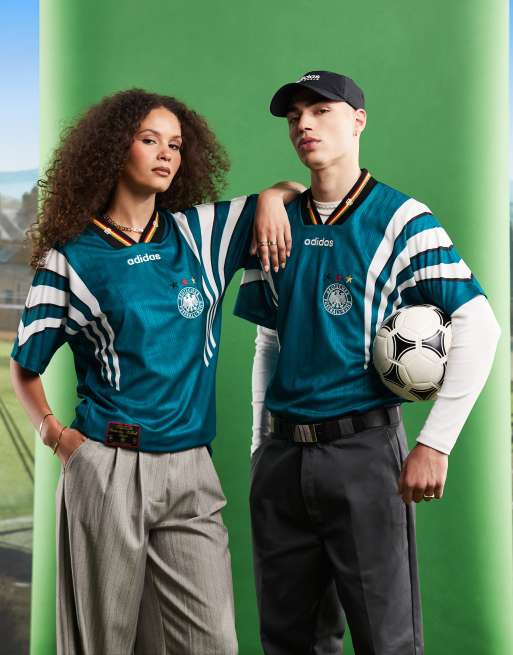 Camiseta verde de la segunda equipacion de Alemania de 1996 de adidas Originals
