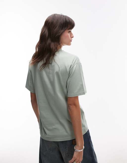 Camiseta verde de manga corta Chase de Carhartt WIP, 4 de 4