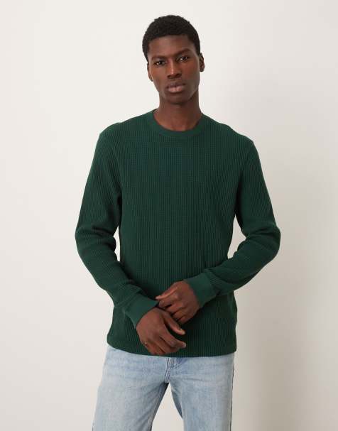 Camiseta verde de manga larga de tejido gofrado de Abercrombie & Fitch - view 1