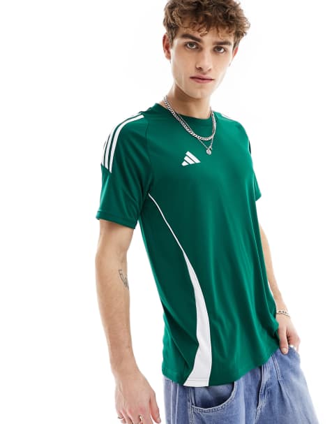 Camiseta verde de punto Tiro 24 de adidas - view 1
