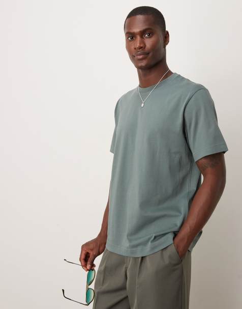 Camiseta verde de tejido grueso de punto liso de ARKET - view 1