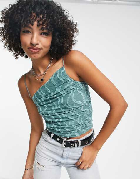 Camiseta verde de tirantes con diseño de ondas Sand Dunes de Free People - view 1