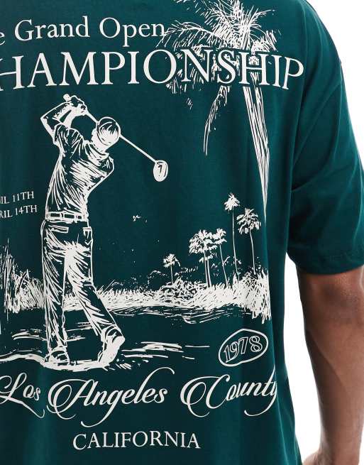 Camiseta verde extragrande con estampado gráfico deportivo en la espalda de ASOS DESIGN, 5 de 5