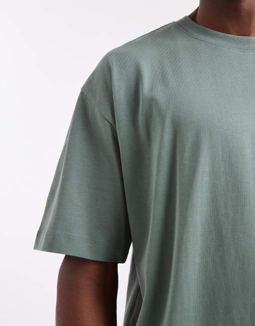 Camiseta verde extragrande de tejido grueso de ASOS DESIGN, 5 de 5