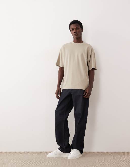 Camiseta verde extragrande de tejido muy grueso de ASOS COLLECTIVE, 2 de 6