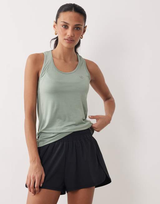 Camiseta verde glacial de tirantes con espalda de nadadora de tejido ligero Modernize II de Dare 2b, 2 de 4