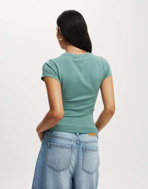 Camiseta verde jade nuboso con cuello redondo All Day de Cotton On, 3 de 4