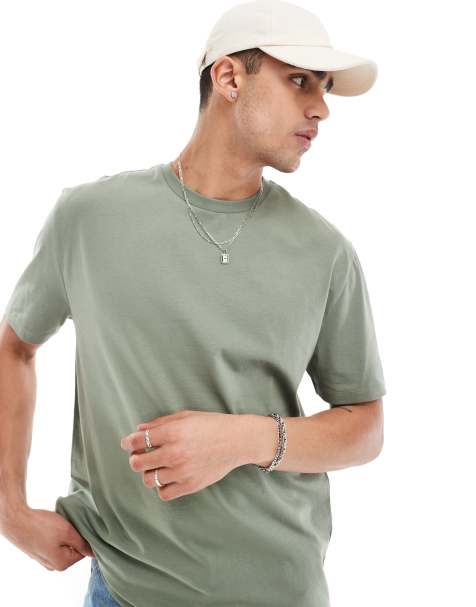 Camiseta verde medio básica holgada de ASOS DESIGN - view 1