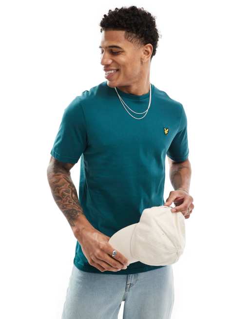 Camiseta verde medio con logo de icono de Lyle & Scott, 2 de 4