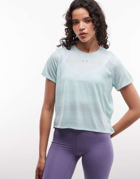 Camiseta verde menta pálido de manga corta para correr Velociti de Under Armour - view 1