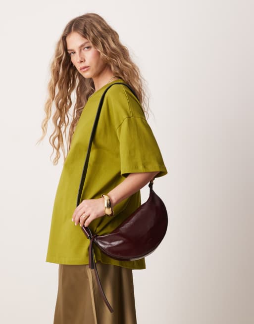 Camiseta verde oliva extragrande de tejido grueso de algodón de ASOS DESIGN