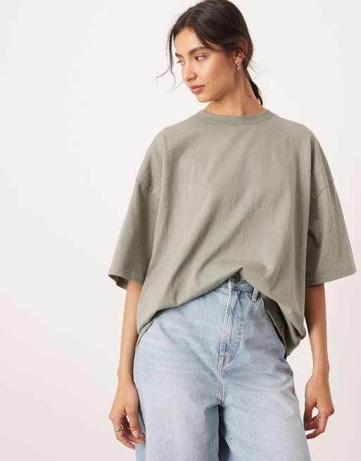 Camiseta verde oliva extragrande premium de ASOS EDITION