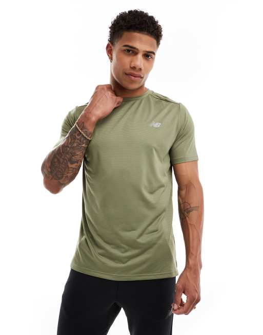 Camiseta verde oliva Run de New Balance