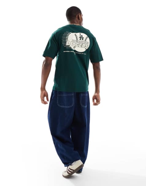 Camiseta verde oscuro con estampado gráfico de béisbol de los LA Dodgers de New Era - view 1