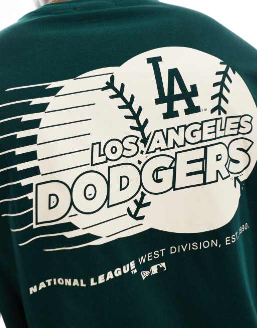 Camiseta verde oscuro con estampado gráfico de béisbol de los LA Dodgers de New Era, 4 de 4