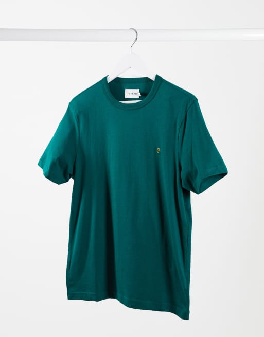 Camiseta verde oscuro de algodón Danny de Farah Plus - MGREEN