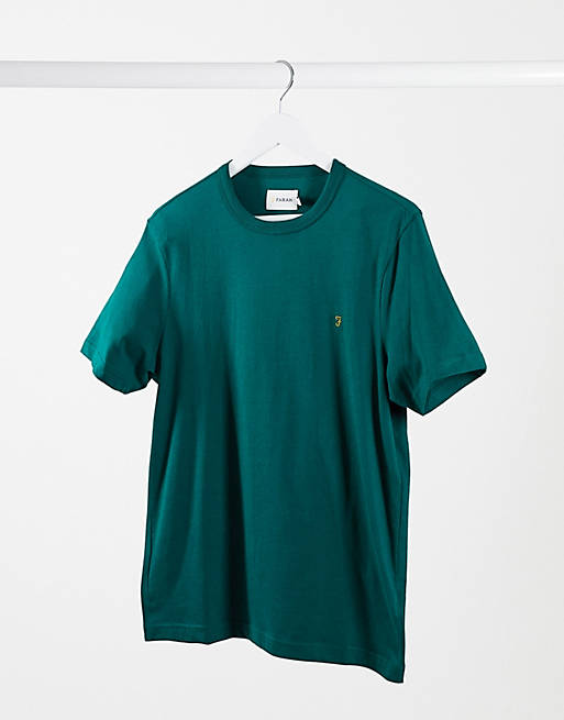 Camiseta verde oscuro de algodón orgánico Danny de Farah