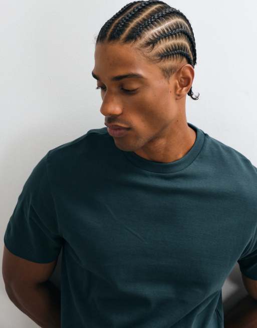 Camiseta verde oscuro de corte estándar Essentials de ASOS DESIGN, 3 de 5