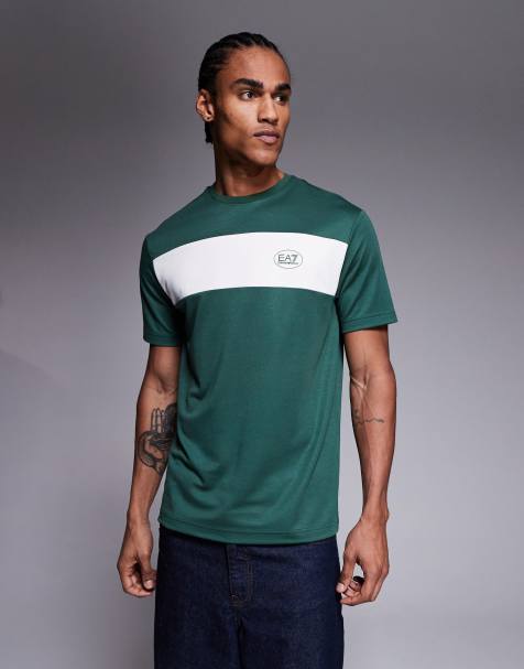 Camiseta verde oscuro de manga corta Tennis Club de Armani EA7 - view 1
