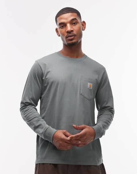 Camiseta verde oscuro de manga larga con bolsillo de Carhartt WIP - view 1