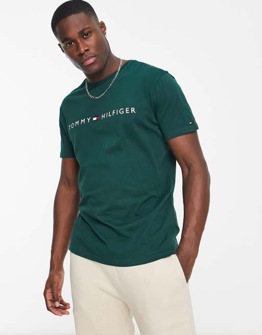 Camiseta tommy discount hilfiger hombre verde