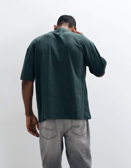 Camiseta verde oscuro extragrande básica de ASOS DESIGN, 4 de 5