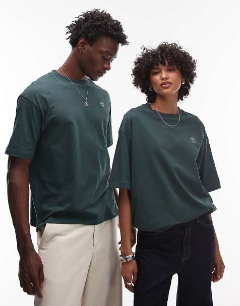Camiseta verde oscuro extragrande con logo pequeño en el pecho Dunstan de Timberland - view 1