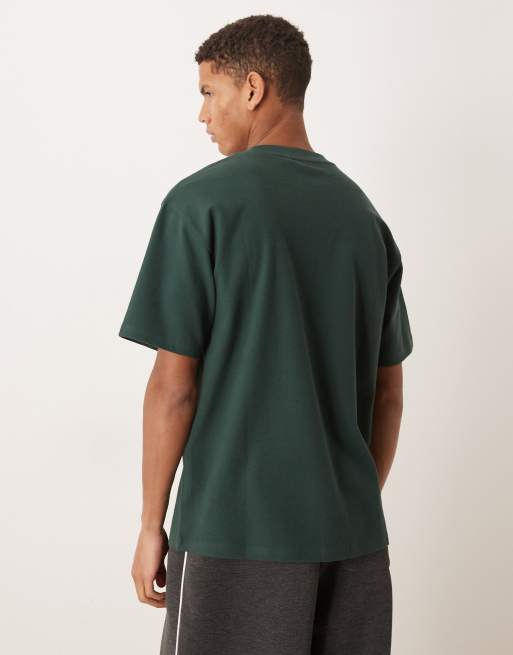 Camiseta verde oscuro holgada de bouclé de ASOS DESIGN , 3 de 5