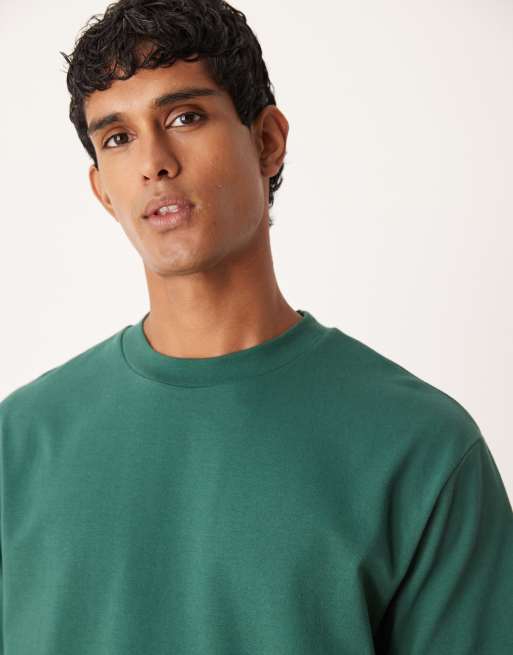 Camiseta verde oscuro holgada de tejido grueso de ASOS DESIGN, 5 de 5