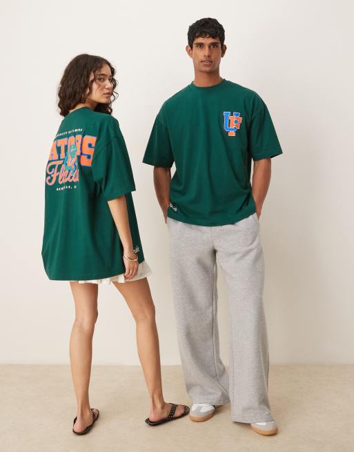 Camiseta verde oscuro unisex extragrande con estampados con licencia de los Florida Gators de ASOS DESIGN, 3 de 4