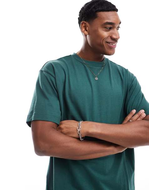 Camiseta verde pino liso de corte cuadrado de Cotton On - view 1