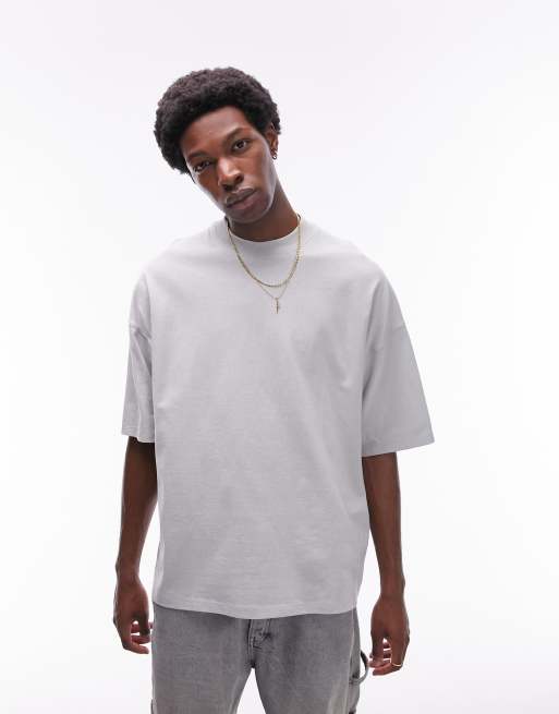 Camiseta verde salvia claro extragrande de Topman