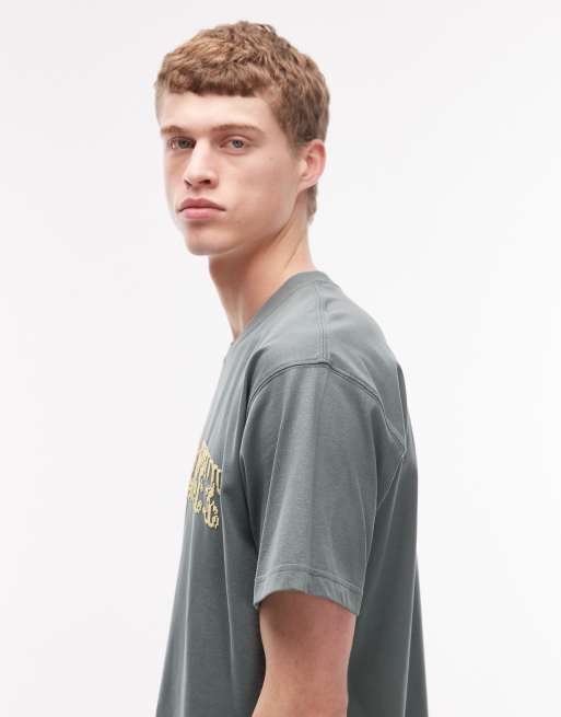 Camiseta verde salvia con monograma de Carhartt WIP, 4 de 5