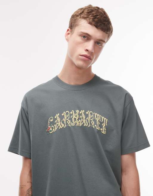 Camiseta verde salvia con monograma de Carhartt WIP, 5 de 5