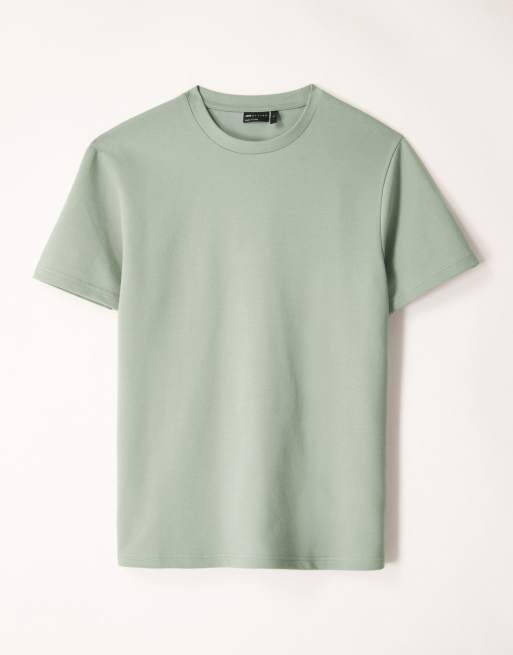Camiseta verde salvia de tejido grueso suave de ASOS DESIGN , 5 de 5
