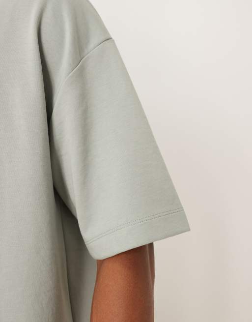 Camiseta verde salvia extragrande de tejido grueso suave de ASOS DESIGN, 5 de 5