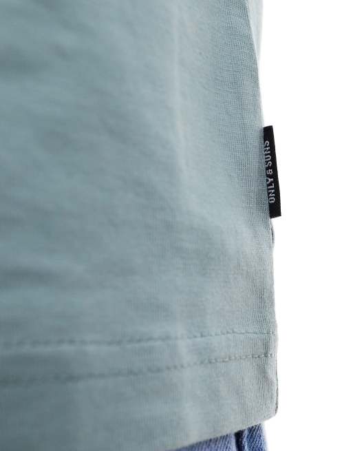 Camiseta verde salvia holgada de ONLY & SONS, 4 de 4
