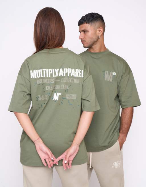 Camiseta verde trébol extragrande Drill de Multiply Apparel