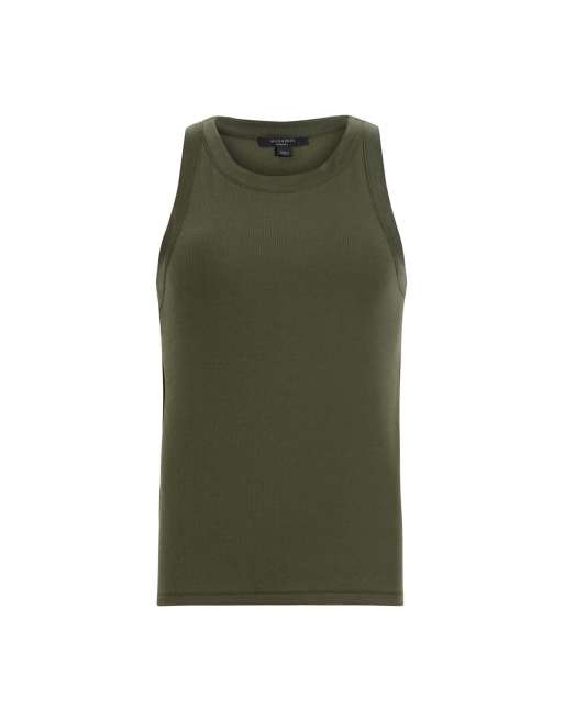 Camiseta verde unidad sin mangas Rina de AllSaints ASOS