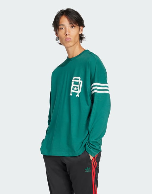 Camiseta verde universitario de adidas Originals