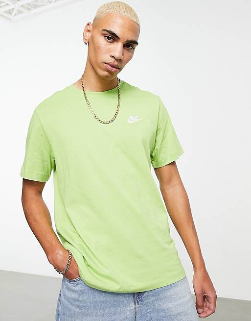 Hombre Tops | Camiseta verde vívido Club de Nike - QI11414