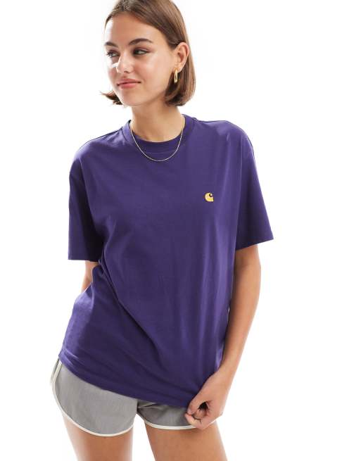 Camiseta violeta Chase de Carhartt WIP