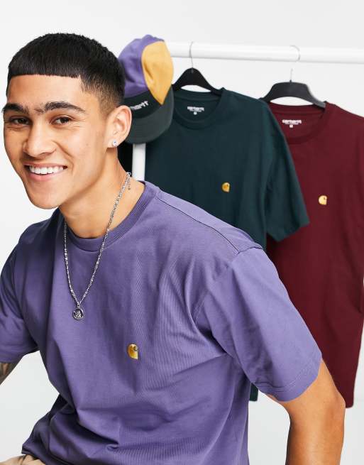 Camiseta violeta Chase de Carhartt WIP