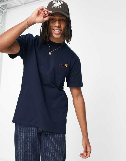 Camiseta violeta holgada con logo de texto American de Carhartt WIP