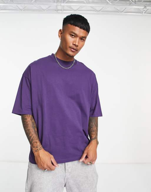 Camiseta violeta oscuro extragrande de ASOS DESIGN