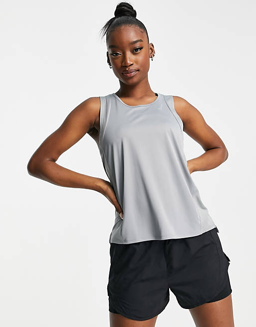 Mujer Tops | Camisetas gris sin mangas Race Day Singlet Dri-FIT de Nike Running - RI76325