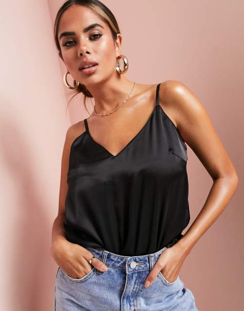 Camisola de satén negro de ASOS DESIGN - view 1