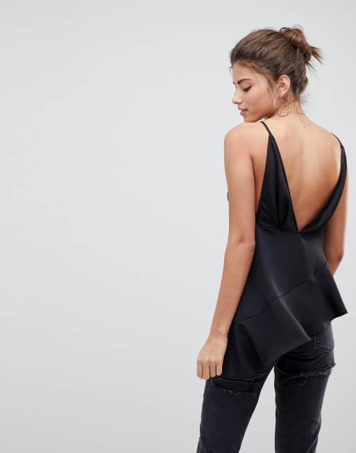 Camisola larga y escotada en negro de ASOS DESIGN Fuller Bust, 2 de 4