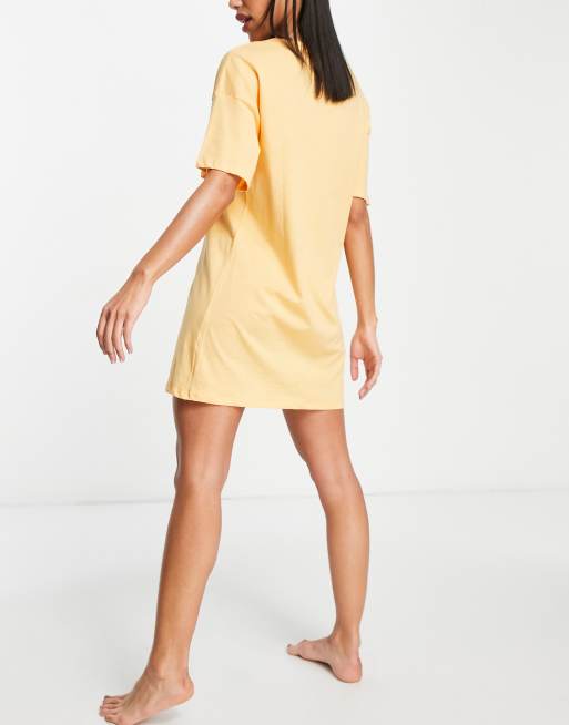 Camisón naranja con estampado "Good vibes" de algodón SoU de Lindex, 2 de 4